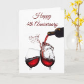 ***GELUKKIG 4e JUBILEUM*** AAN DE LIEFDE VAN MIJN  Kaart (Gele Bloem)