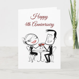 ***GELUKKIG 4e JUBILEUM*** AAN DE LIEFDE VAN MIJN Kaart