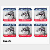 Gelukkig 4th van juli i shih tzu niet hond USA vla Vierkante Sticker (Vel)