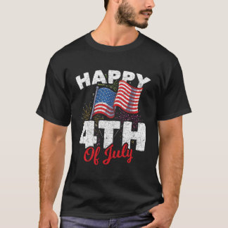 Gelukkig 4th van juli Patriottische Amerikaanse vl T-shirt