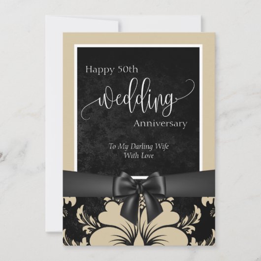 Gelukkig 50-jarig huwelijksjubileum  kaart (Voorkant)