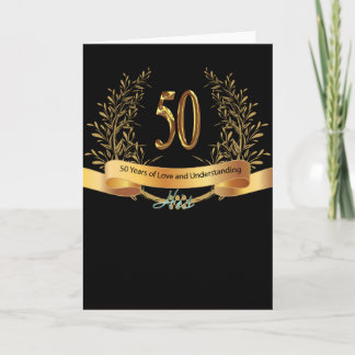 Gelukkig 50-jarig huwelijksjubileum wenskaarten kaart