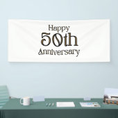Gelukkig 50-jarig jubileum 2.5x6 vinyl banner (Beurs)