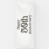 Gelukkig 50-jarig jubileum 2.5x6 vinyl banner (Verticaal)