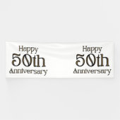 Gelukkig 50-jarig jubileum 4x12 vinyl banner (Horizontaal)