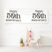 Gelukkig 50-jarig jubileum 4x12 vinyl banner (Insitu)