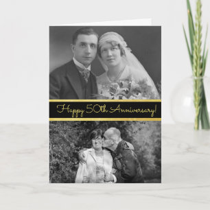 Gelukkig 50-jarig jubileum Persoonlijke Fotokaart Kaart