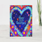 Gelukkig 50-jarig jubileum Pretty Heart Kaart (Voorkant)