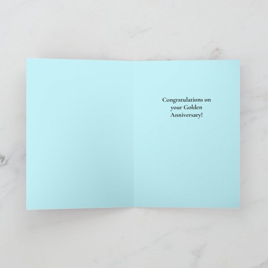 Gelukkig 50-jarig jubileum Pretty Heart Kaart (Binnen)