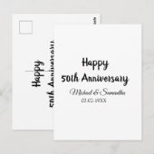 Gelukkig 50-jarig jubileum toe te voegen echtpaar  briefkaart (Voorkant / Achterkant)