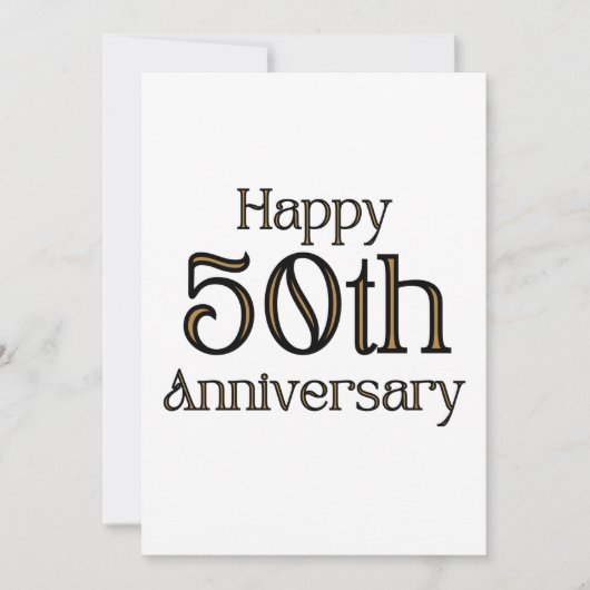 Gelukkig 50-jarig jubileum uitnodiging (Voorkant)