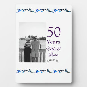 Gelukkig 50-jarig jubileum voeg naam koppel datum  fotoplaat