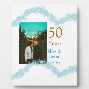 Gelukkig 50-jarig jubileum voeg naam koppel datum  fotoplaat