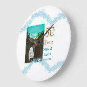 Gelukkig 50-jarig jubileum voeg naam koppel datum  grote klok (Hoek)