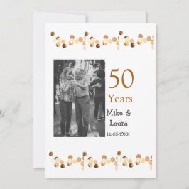 Gelukkig 50-jarig jubileum voeg naam koppel datum  kaart