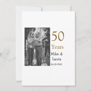 Gelukkig 50-jarig jubileum voeg naam koppel datum  kaart