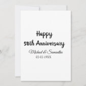 Gelukkig 50-jarig jubileum voeg naam koppel datum  kaart (Voorkant)