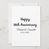 Gelukkig 50-jarig jubileum voeg naam koppel datum  kaart (Achterkant)
