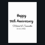 Gelukkig 50-jarig jubileum voeg naam koppel datum  kaart<br><div class="desc">ontwerp</div>