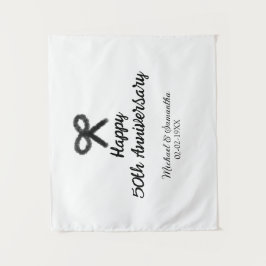 Gelukkig 50-jarig jubileum voeg naam koppel datum  wandkleed