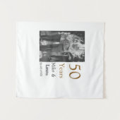 Gelukkig 50-jarig jubileum voeg naam koppel datum wandkleed (Voorkant (horizontaal))