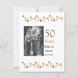 Gelukkig 50-jarig jubileum voeg naam paar datum hu briefkaart