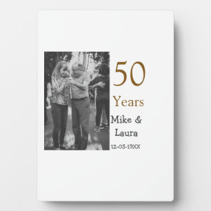 Gelukkig 50-jarig jubileum voeg naam paar datum hu fotoplaat