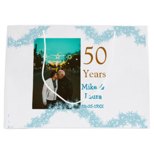 Gelukkig 50-jarig jubileum voeg naam paar datum hu groot cadeauzakje