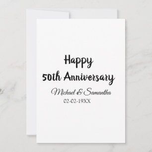 Gelukkig 50-jarig jubileum voeg naam paar datum hu kaart
