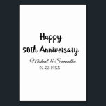 Gelukkig 50-jarig jubileum voeg naam paar datum hu kaart<br><div class="desc">ontwerp</div>