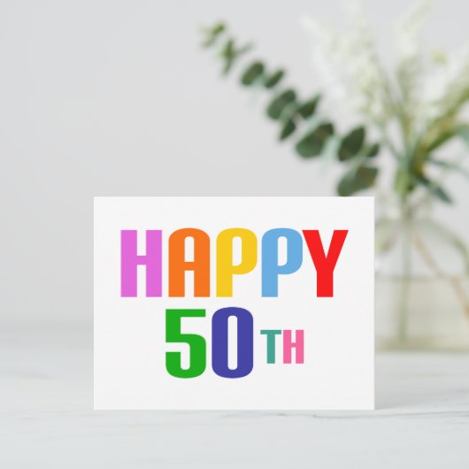 Gelukkig 50e briefkaart (Staand voorkant)