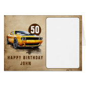 Gelukkig 50e verjaardag Klassieke Amerikaanse Musc (Voorkant Horizontaal)