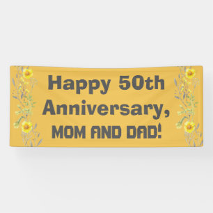 Gelukkig 50ste Jubileum mama en papa Spandoek