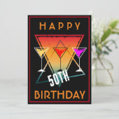 GELUKKIG 50STE VERJAARDAG VIERING KAART (Staand voorkant)