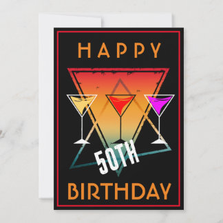 GELUKKIG 50STE VERJAARDAG VIERING KAART