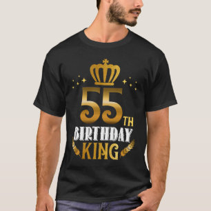 Gelukkig 55 jaar oude geboorte koning 55e verjaard t-shirt