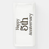 Gelukkig 5-jarig jubileum 2x1 vinyl banner (Verticaal)