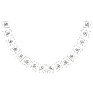 Gelukkig 5e jubileum Vlaggenlijn Banner