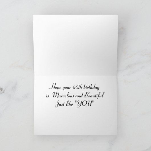 GELUKKIG **60ste** VERJAARDAG ***ZUS*** KAART (Binnen)