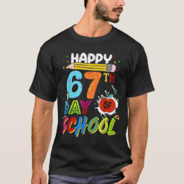Gelukkig 67 dagen van school 67e dag slimmer Zes Z T-shirt