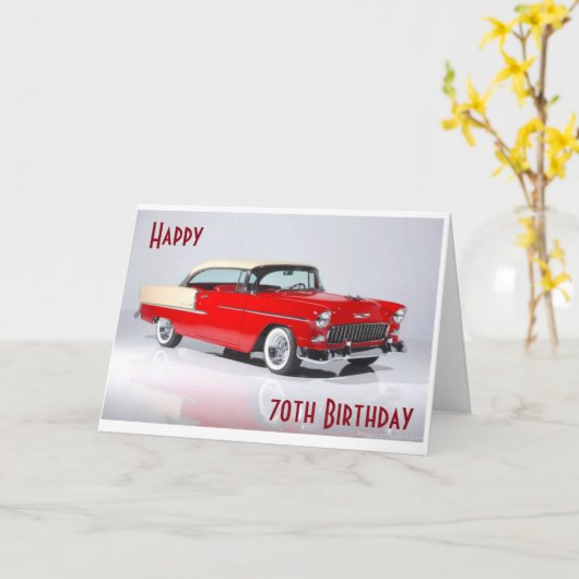 GELUKKIG "70E" VERJAARDAG VAN EEN KLASSIEK MAN KAART (Gele Bloem)