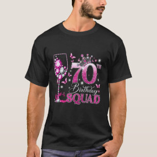 Gelukkig 70ste Verjaardags Team Roze Wijn 70 Jaar T-shirt