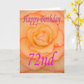 Gelukkig 72ste verjaardag bloem kaart (Gele Bloem)