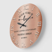 Gelukkig 7e Bruiloft Jubileum Koper Jubileum Grote Klok (Hoek)