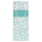 Gelukkig 80ste Blauwgroen/Wit Willekeurig Nummerpa Wijn Cadeautas (Achterkant)