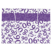 Gelukkig 90ste Willekeurig Nummerpatroon Paarse/Wi Groot Cadeauzakje (Achterkant)