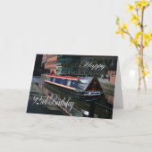 Gelukkig 92e zeestrandboot kaart (Gele Bloem)
