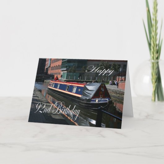 Gelukkig 92e zeestrandboot kaart (Voorkant)