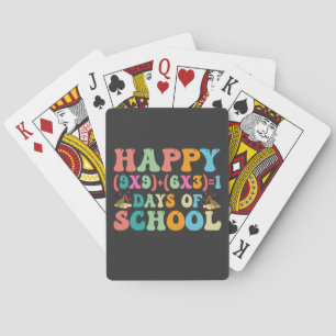 Gelukkig (9x9)+ (6x3)+1 dag van school Grappige Wi Pokerkaarten