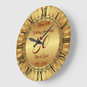 Gelukkig aangepaste gouden 50ste verjaardag grote klok (Hoek)